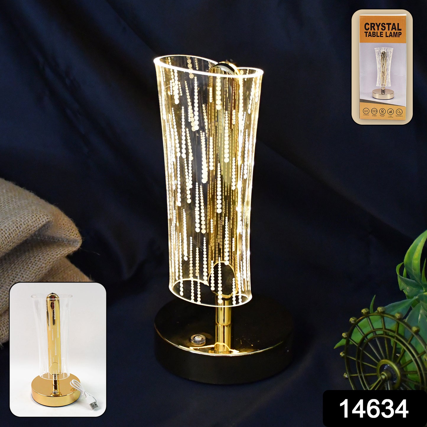 Luxury Crystal Table Lamp (1 Pc)